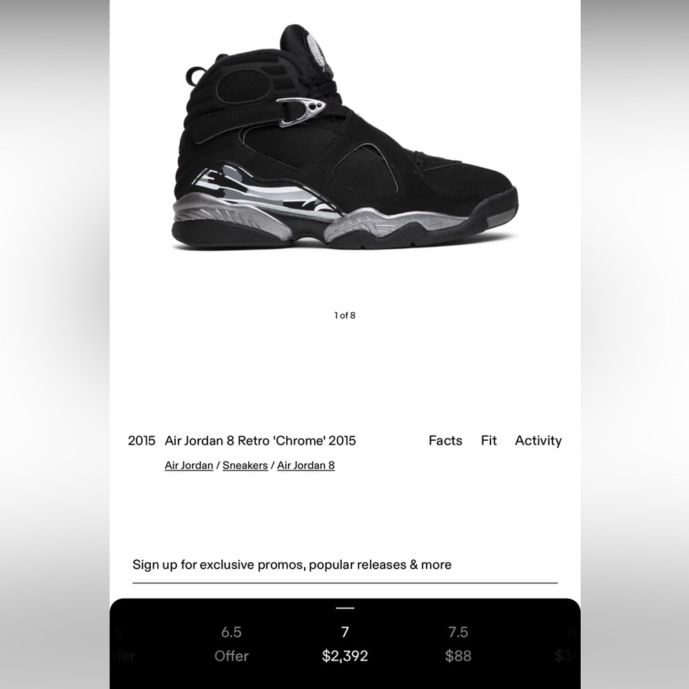 Air Jordan 8 Retro chromes 2015